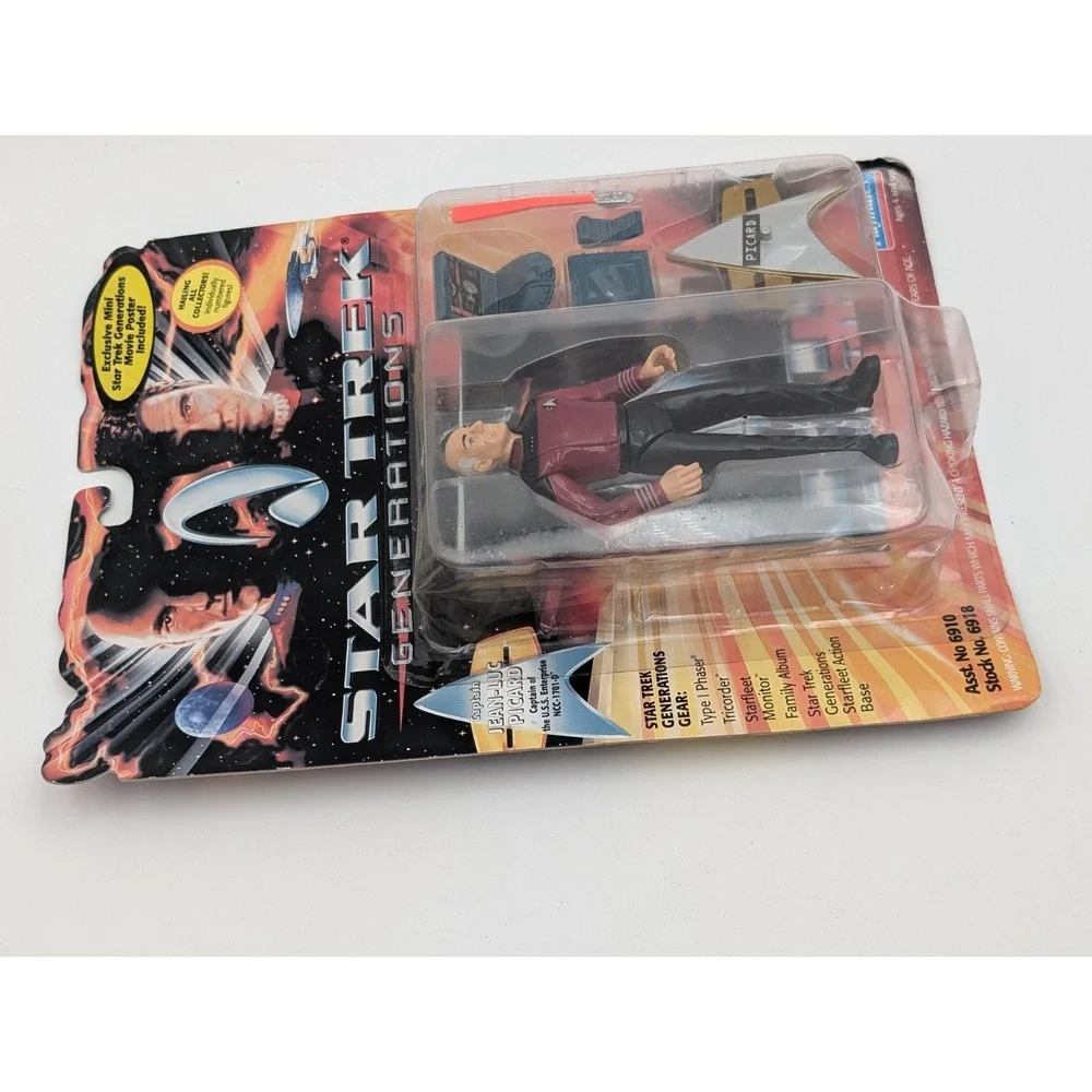 Star‎ Trek Generations Jean Luc Picard Vintage NOS Action Figure Playmates